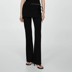 Mango MNG - black stretchy pants with ties